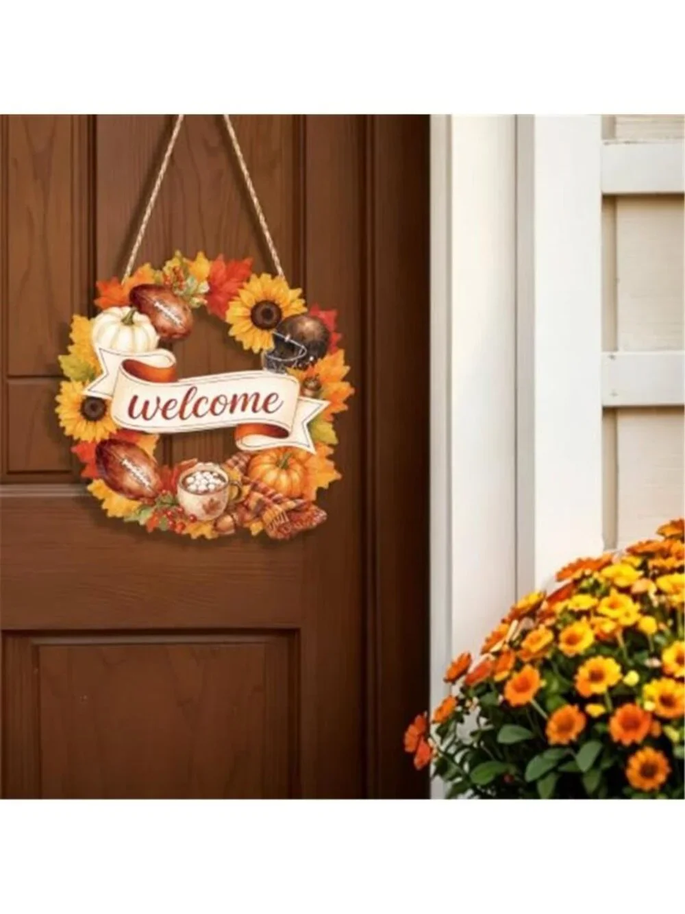 Fall Decorations for Home Fall Door Decor Wreath Welcome Wooden Wall Sign
